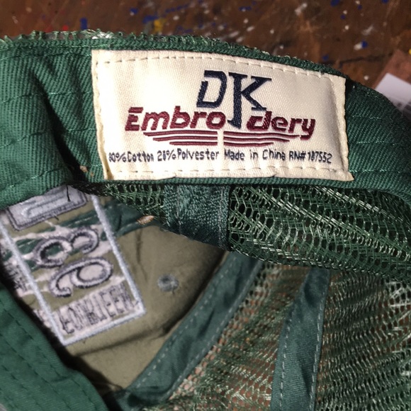 NWT St. Thomas USVI SnapBack hat 6 panel mesh back cap faded forest green - Picture 6 of 8